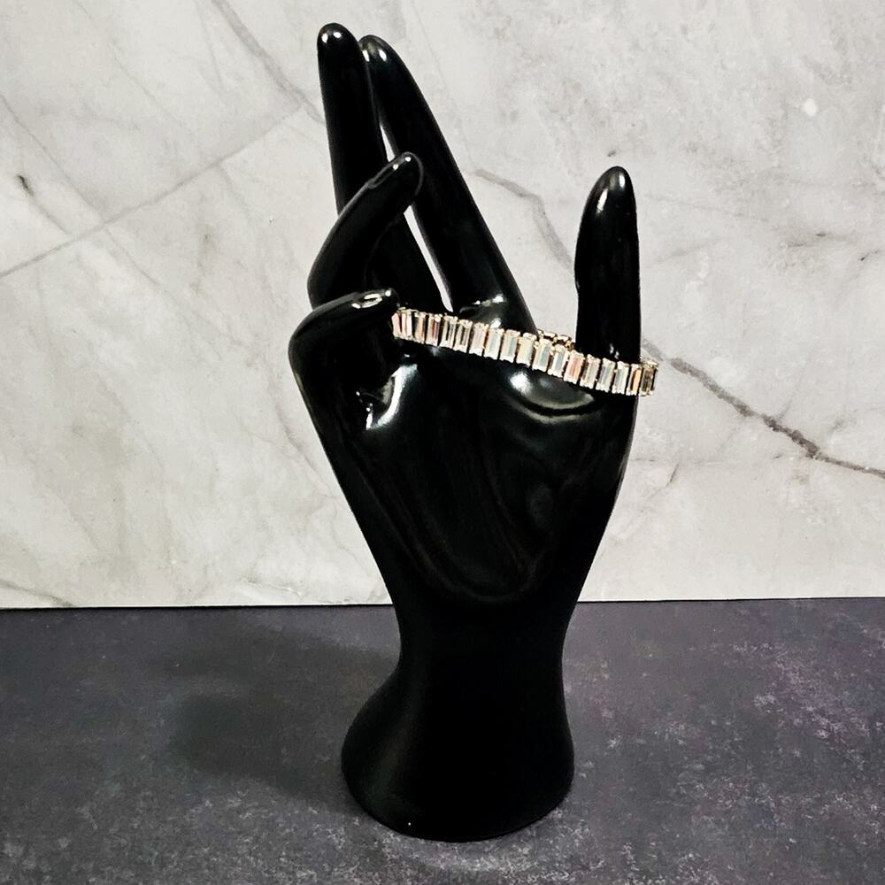 Vintage Dazzling Single Row Faux Diamond Stretch Bracelet 